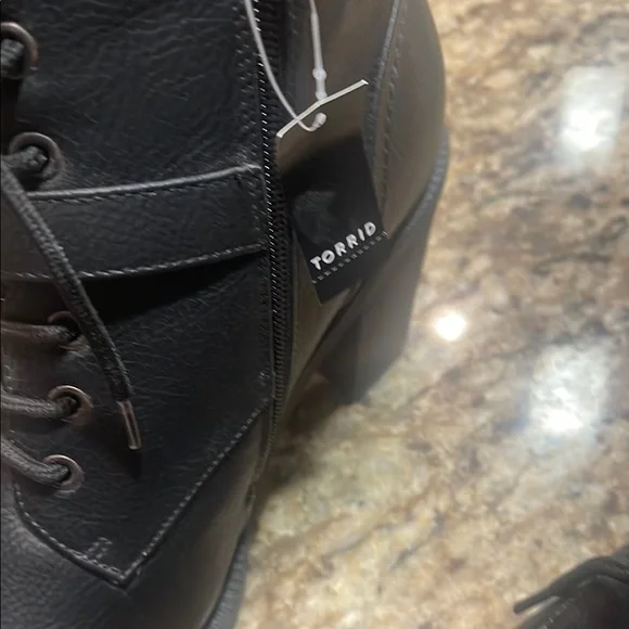 Torrid Black Ankle Boots with Zipper Detail - Picture 7 of 7